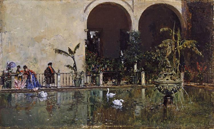 Raimundo de Madrazo y  Garreta Pool in the Alcazar of Seville (nn02) Sweden oil painting art